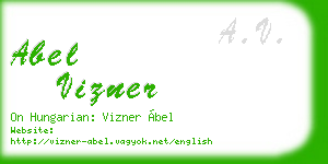 abel vizner business card